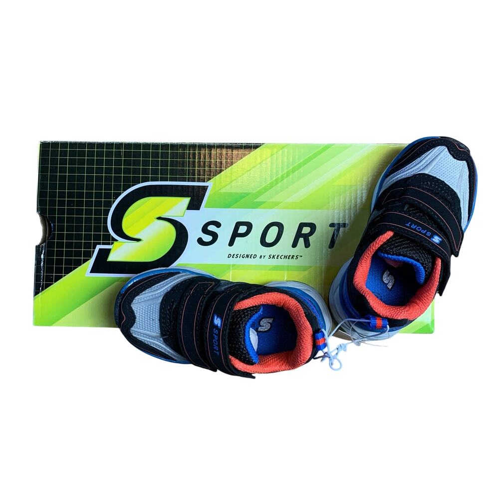 NEW! S Sport Skechers Bungle Toddler Size 5 Athletic Velcro Closure Shoes A23